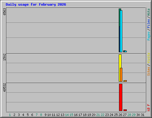 Daily usage for February 2026