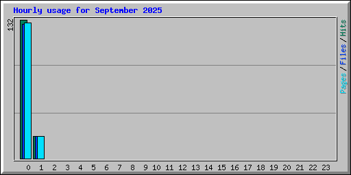 Hourly usage for September 2025