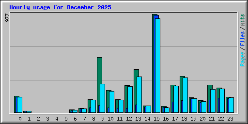 Hourly usage for December 2025